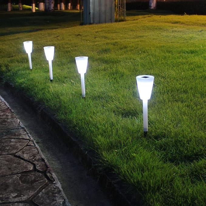 Solar Pathway Lights Solar Lights Outdoor Garden Decorative Waterproof Solar Powered LED Landscape Lighting for Lawn Patio Yard Walkway Driveway 3 Pack