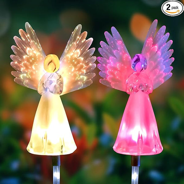 Qualife Solar Angel Lights Outdoor, Garden Gifts for Housewarming Mom Women,Solar Powered Decorative Lights for | Lumora