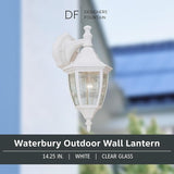 Designers Fountain Waterbury Outdoor Light Fixture, 14.25 Inch Exterior Wall Lantern Sconce for Front Door, Patio | Lumora