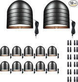 Low Voltage LED Step Lights - Warm White & Daylight White Selectable, Landscape 12V Deck Lights Outdoor, Hardwired | Lumora