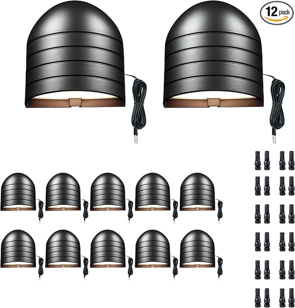 Low Voltage LED Step Lights - Warm White & Daylight White Selectable, Landscape 12V Deck Lights Outdoor, Hardwired | Lumora
