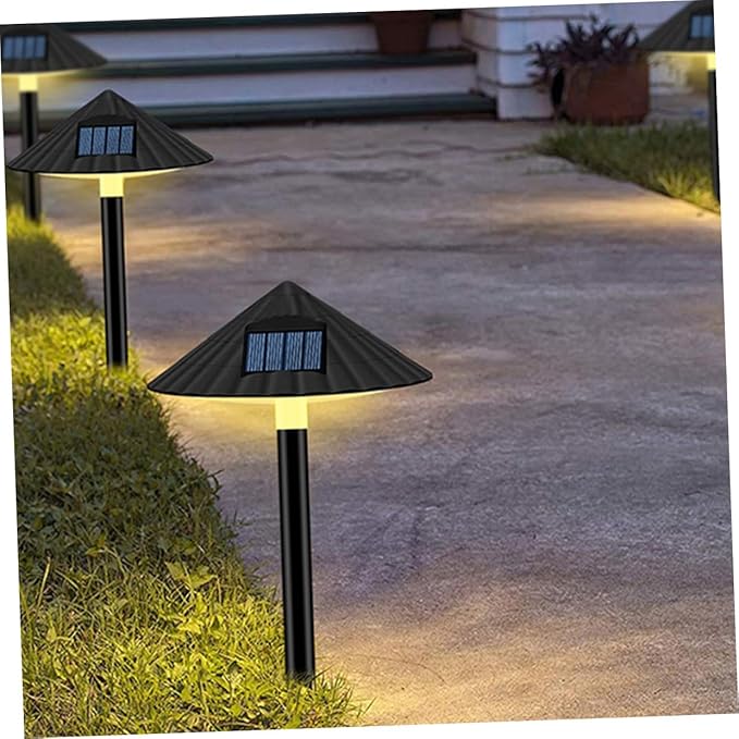 BESPORTBLE Solar Energy LED Mushroom Path Light, Waterproof Outdoor Lawn Lamp Warm Light, Light-Operated Garden Landscape Lighting for Patio and Yard