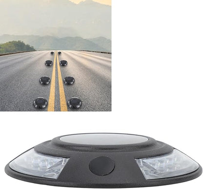 Fafeicy Solar Driveway Marker Light Aluminium Alloy Solar Powered Outdooor IP68 LED Road Studs Lamp for Sidewalk Pathway (Yellow Light)