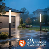 Landscape Path Lights, 92" Tall Outdoor Pathway Bollard Light Waterproof, Driveway Pole Lamp 3000K LED Yard Walkway | Lumora