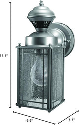 Globe Electric Heath Zenith HZ-4133-SV Shaker Cove Mission Style 150-Degree Motion Sensing - Outdoor Wall Light | Lumora