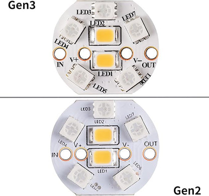 Gen2 Replacement LED Bulb Chips for RGB Color-Changing Outdoor String Lights – 2 Individual Chips
