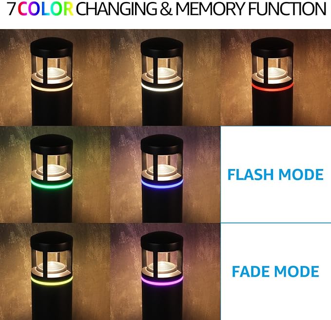 LEONLITE RGB Low Voltage Pathway Lights, 5W 12V AC/DC Path Lighting,Unique Light Pattern, Aluminum Housing, IP65 Waterproof for Outdoor Path Sidewalk Walkway, 3000K Warm White, Pack of 4