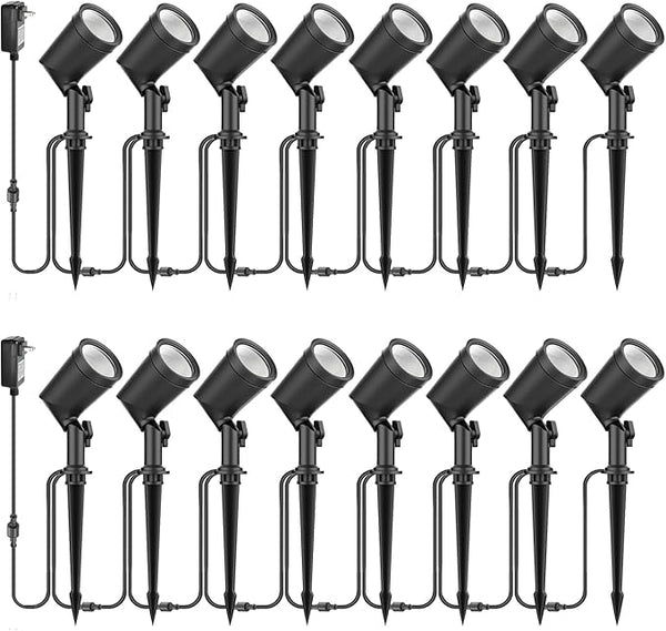 ZYAN Low Voltage Die-Cast Aluminum Landscape Spotlights, 6W 600LM 2700K Warm White, IP65 Waterproof Outdoor | Lumora