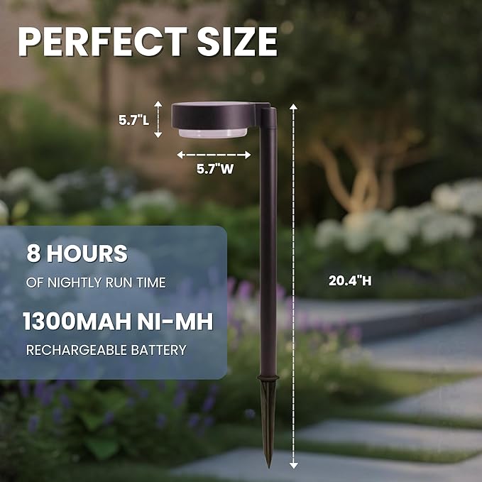 Energizer Outdoor Solar Garden Lights - 4 Pack IP65 Waterproof Solar Downlights with Aluminum Metal Construction, Easy to Install LED Solar Lights for Outside Front Yard Decor & Patio Lighting