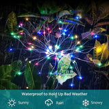 JJGoo Solar Firework Lights, 2 Pack 120 LEDs 2 Lighting Modes Solar Garden Lights Outdoor Waterproof for Yard Patio | Lumora