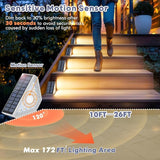 16-Pack Motion Sensor Solar Step Lights for Outside, Outdoor Stair Lights Waterproof IP67, Solar Powered LED | Lumora