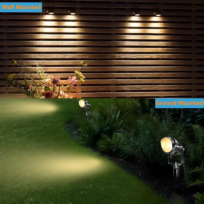 Low Voltage Landscape Lights 12 Volt LED Spotlight Outdoor Pathway Wired Yard Lights Garden Lawn 10W Landscaping | Lumora