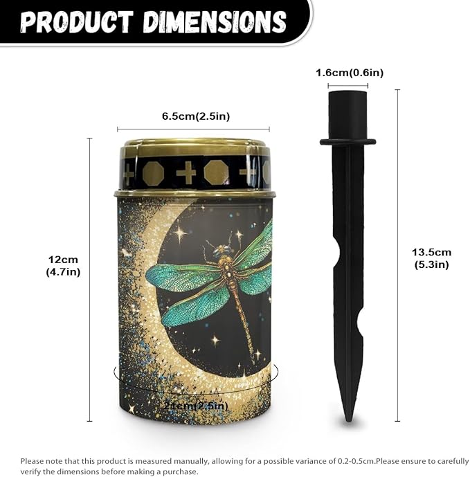 Outdoor Solar Garden Lights,Moon and Green Butterfly Waterproof Solar Outdoor Lights,Solar Stake Lights for Cemetery Grave Garden Patio Yard Lawn Decoration