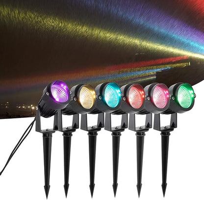 6PSC Solar Pathway Lights,Pattern Switching Solar Lights Outdoor,Color-Changing Landscape Lighting, Garden Lamp Outdoor Lighting for Trees, Party