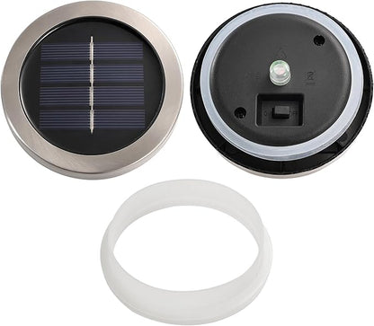 Cooo 6 Pack Gift for him her Heavy Solar Mosaic Crackle Glass Lights with Dual Solar Panels, Color-Changing RGB Lantern, Exclusive Dazzling Glass, Waterproof Outdoor Table Lamps Garden Lamp