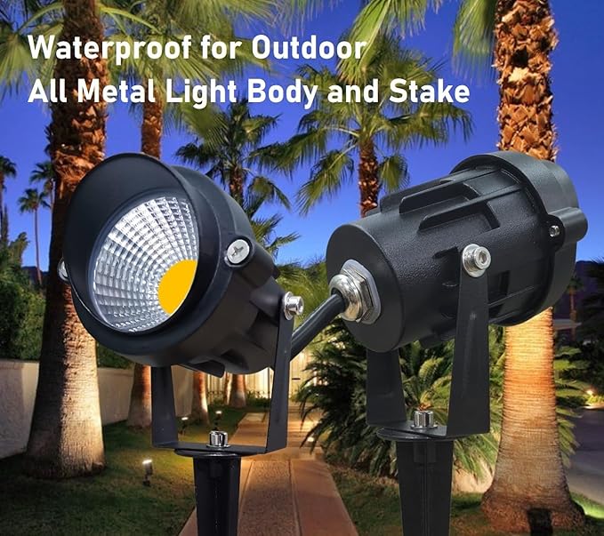 TOVEENEN LED Outdoor Landscape Spotlight 120V 12W Waterproof Spot Lights for Yard House Garden Christmas Lighting | Lumora