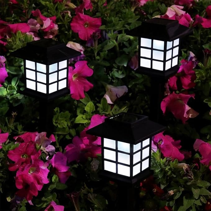 Generic LED Solar Outdoor Lights Waterproof Solar Garden Lights with 10 Hours Lighting for Patio, Yard, Garden, Landscape, Path (White Light, 2Pack), dj003xgd
