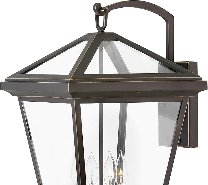 Hinkley Alford Place 2568OZ-LL Extra Large Outdoor LED Wall Mount Lantern - Die Cast Aluminum Frame, Sealed Clear Glass, Dimmable - Oil Rubbed Bronze