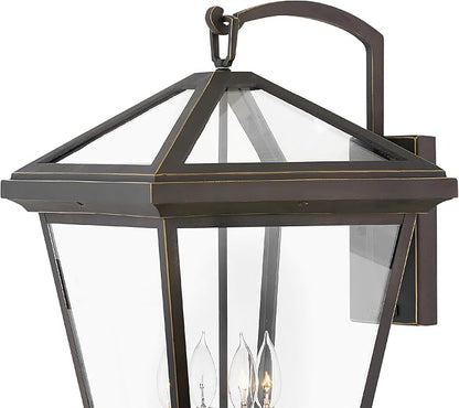 Hinkley Alford Place 2568OZ-LL Extra Large Outdoor LED Wall Mount Lantern - Die Cast Aluminum Frame, Sealed Clear Glass, Dimmable - Oil Rubbed Bronze