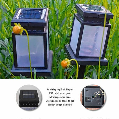 Solar Pathway Lights, LED Warm Light IP44 Water Proof Solar Light with Ground Stake Landscape Lighting for Outdoor Lawn Yard Decor (Full of Stars)