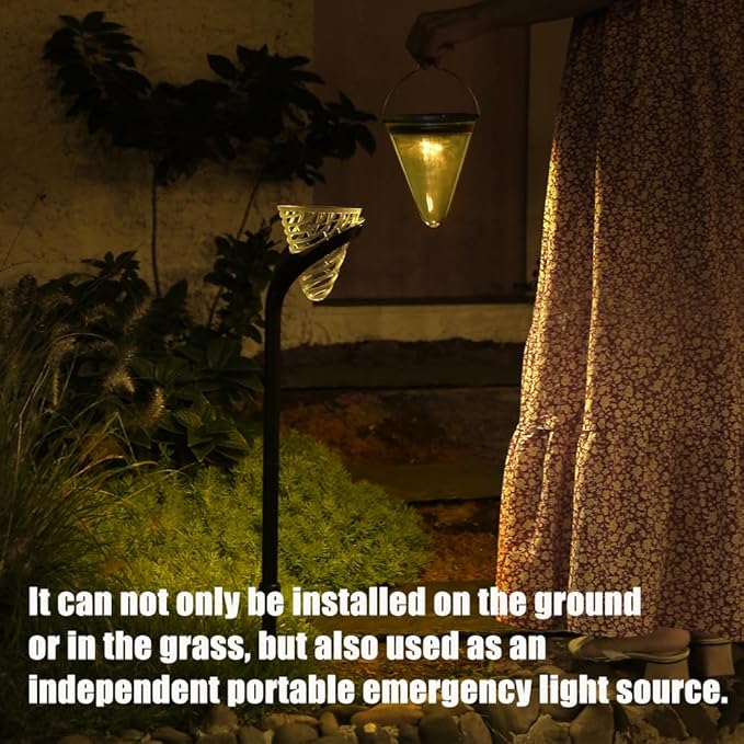 Solar Pathway Lights Outdoor 2 Pack, Auto On/Off Waterproof Landscape Lighting for Walkway Garden Yard, Adjustable Temperature Warm Light Cool/Warm, 3000K/6000K 8h+