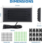 SUNVIE LED Low Voltage Step Lights 3000k Step Light Outdoor 5W Low Voltage Deck Lights with Horizontal Louver | Lumora