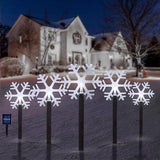 BRIGHTDECK Snowflake Solar Christmas Decorations Outdoor, 5 Pack LED Pathway Lights, Waterproof Snowflake Pathway | Lumora