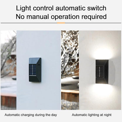 Generic Solar Outdoor Lights, Solar Wall Lights Outdoor Up and Down, 2024 New IP65 Waterproof Exterior Sconces Wall Lighting Solar Lights for Outside House Garden Yard Garage Porch (Black, 2 Pack)
