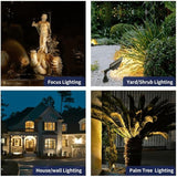 Gardenreet Brass Landscape Lighting - Low Voltage Spotlights Outdoor, 12V LED Wired Uplights, Waterproof Spot | Lumora
