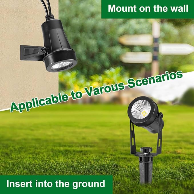 Low Voltage Landscape Lighting, 8 Pack Outdoor Spot Lights with Transformers, 12V Warm White Landscape Spotlights | Lumora