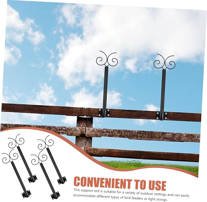 POPETPOP Outdoor Metal Light Pole Stand Bird Feeder Pole for Deck Solar String Lights | Lumora