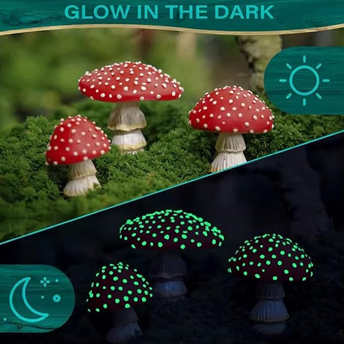 Mushroom Lights Solar Garden Decor, Solar Powered Lasting Mushrooms Stake Lightings for Garden Pathway Landscape Yard Decorations Outdoor