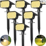 Solar Spot Lights Outdoor 6 Pack, [46 LED/3 Modes] Solar Landscape Spotlights Waterproof, 2-in-1 Auto On/Off Solar | Lumora