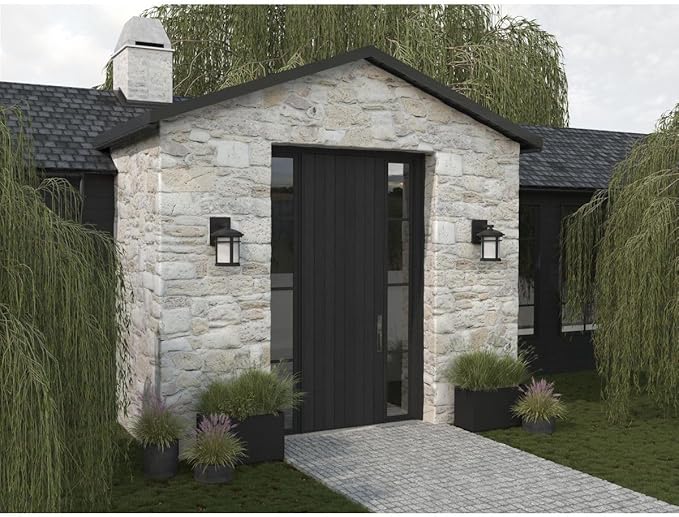 Progress Lighting Wish Collection 1-Light Etched White Linen Glass Craftsman Outdoor Small Wall Lantern Light | Lumora