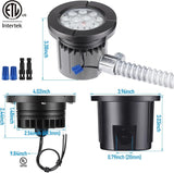 LEONLITE Dia. 4 Inch 5CCT Well Lights Landscape LED In Ground, 5 Color Temperature Selectable, 12-24V AC/DC CRI90 | Lumora