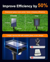 6 Pack Solar Power Spot Lights Outdoor Waterproof LED Dusk to Dawn Landscape Spotlight Lamp for Outside Yard, Tree | Lumora