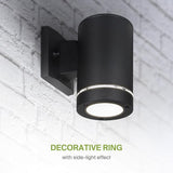 ASD 1 Light Outdoor Wall Light Fixture | 60W E26 Bulb Socket 120V ETL Cylinder Up Down Lights | | Lumora