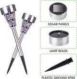6-Pack Solar Mosaic Border Lawn Garden Lights, LED Mosaic Stake Lights Pathway Landscape Lighting for Patio Walkway | Lumora