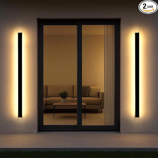 Porch Lights Outdoor Set of 2,59 Inch Outdoor Wall Lights,Waterproof Ip65 Linear Wall Lights,45W Wall Mount | Lumora