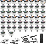 FVTLED LED Deck Lights Kit, 50pcs Φ1.22 WiFi Smart Phone Control Low Voltage Recessed RGBW Deck Lighting Waterproof | Lumora