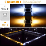 VOLISUN Solar Driveway Lights Dock Deck Lights 12 Pack,2 Colors in 1,Solar Powered Waterproof Outdoor Warning Step | Lumora