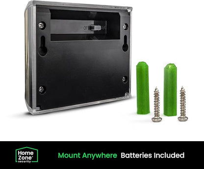 Home Zone Security Solar Wall Lights - Decorative Outdoor Solar Fence Post and Step Lights, Weatherproof with No Wiring Required, Stainless Steel (4-Pack) (ELJ9533V)