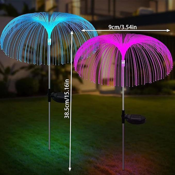 Solar Lights for Garden, Waterproof with Colour Changing – LED Garden Lights with Stakes, for Festival Balconies Terraces Halloween Patios Porches Entrance Party Pathway