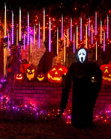 Flacchi Halloween Lights Outdoor 20 Tubes 480 LED Raindrop Meteor Shower Icicle Lights with Timer Function | Lumora