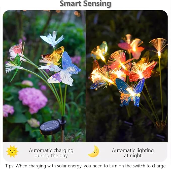 Waterproof Solar Pathway Lights, Solar Flowers Decorative Lights for Garden Patio Porch Flower Bed Decorations, Housewarming Gifts