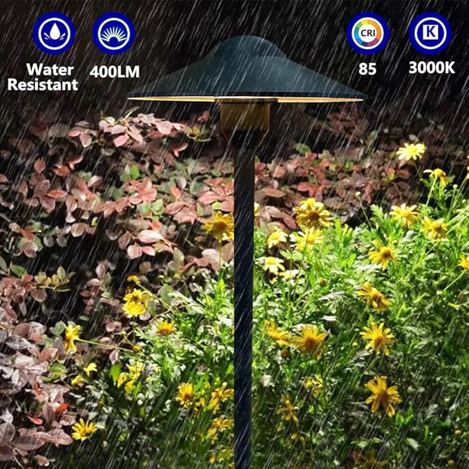 Arrownine Cast Aluminum Low Voltage Landscape Path Area Spread Lighting Pathway Lights Included Ground Spike,Wire | Lumora