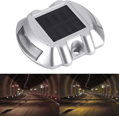 Solar Lights Outdoor, LED Outdoor Waterproof Driveway Pathway Light Road Step Lamp Casting Aluminum Solar Power Driveway Light for Garden Patio Yard(White)