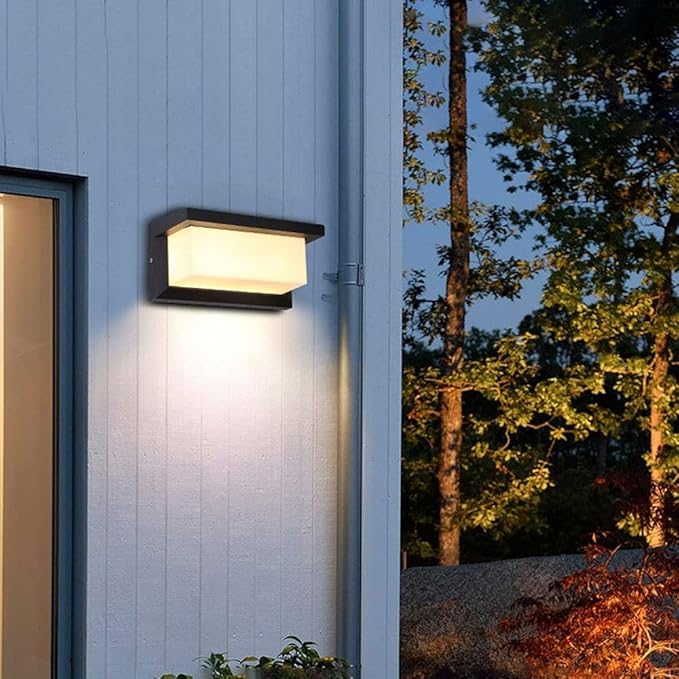 LED Wall Light Outside Wall Sconce, IP65 Waterproof Square Outside Lights, Motion Sensor Exterior Wall Lighting | Lumora