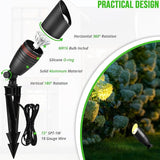 wowlite Landscape Spotlights Outdoor, 12V Low Voltage Landscape Lighting Fixture with 5W MR16 LED Bulb, Black | Lumora