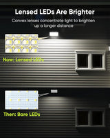 1000 Lumen 299 LED Solar Dusk to Dawn Light Outdoor JACKYLED Solar Powered Spotlight with 4000mAh Battery Outside | Lumora